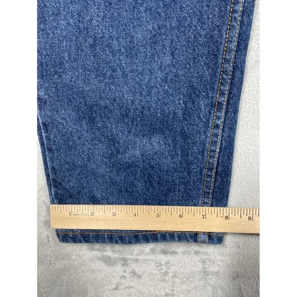 Vintage Levi's Jeans 505 Orange Tab Dark Wash Blue 42x32 Made In USA